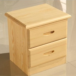 实木床头柜现代简单时尚家用储物柜松木迷你收纳柜经济滑道抽屉柜