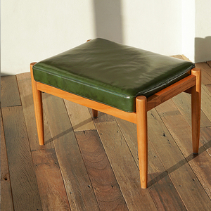 木纳家具北欧沙发脚凳简约实木方凳玄关衣帽间换鞋凳家用门口皮凳