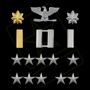USMC陆战队军衔将军中尉上尉少校领章肩章帽徽金属五角星领花徽章