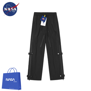 NASA联名夏季薄款冲锋裤男潮牌衣服冰丝美式高街头工装裤机能裤子