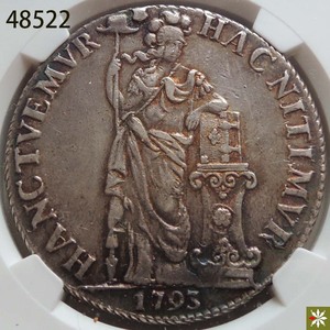 48522】评级币荷兰1793年3盾乌特勒支省银币欧洲硬币保真包快递
