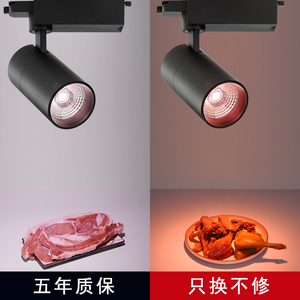 新国标led生鲜灯鲜肉专用猪肉卤味菜熟食灯暖光水果超市轨道射灯