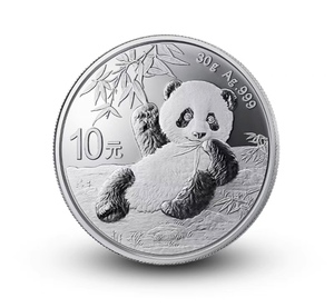2020年熊猫银币30克20银猫纪念币币钱收藏银行正品带证书