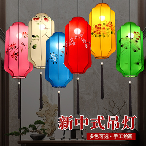 手绘宫灯传统花瓶形吊挂春节2024年中国风仿古典红灯笼新中式户外