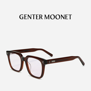 2024新款男女GM时尚板材方形素颜眼镜框架MONACO可配近视棕红色