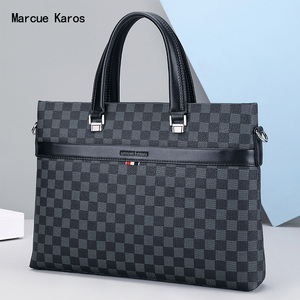 Marcue Karos男包奢侈品牌手提包男士包包真皮公文包男商务电脑包