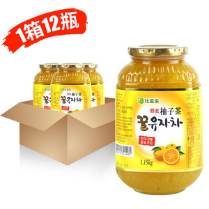韩国原装进口 比亚乐蜂蜜柚子茶1150g*12瓶  蜜恋果酱冲饮品 整箱