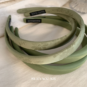 suzyacc kr超显白绿色发箍新中式刺绣头饰女2024新款国风高级头箍