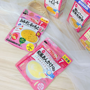 和光堂婴幼儿米糊米粉无添加剂盒装袋装日本wakodo宝宝汤包7个月+