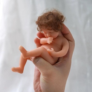 6寸全胶仿真婴儿重生同款硅胶儿童洋娃娃安抚陪睡眠毛绒迷你手掌