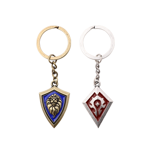 魔兽世界联盟部落阵营徽记标志盾牌钥匙扣挂件周边 玩家周边礼物