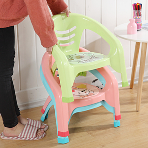 儿童塑料靠背椅幼儿园家用简约宝宝带扶手椅子小孩小凳子学习椅子
