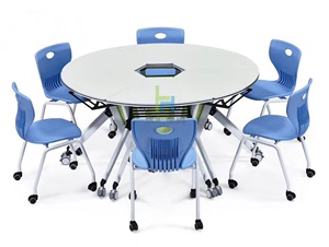 办公组合台架会议室拼接桌椅员工办公椅讨论室桌椅圆桌培训折叠台