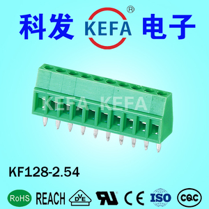 科发连接器 KEFA 螺钉式接线端子 KF128-2.54 150V/8A 小型绿色端
