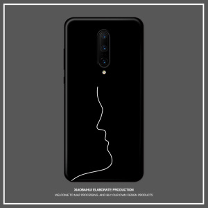 适用一加七五六t/oneplus6t/1+78pro手机壳极简约冷淡风ins个性黑