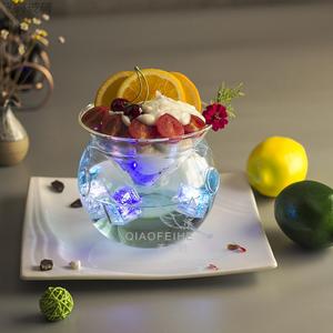 干冰冒烟餐具创意分子料理玻璃碗会所特色水果沙拉冰淇淋甜品意境