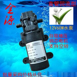 12v60w高压隔膜泵抽水泵直流电泵喷雾微型家用洗车电动增压泵促销