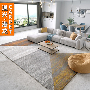 【港龙地毯】沙发茶几丙纶家用客厅北欧ins 现代轻奢长方形几何毯