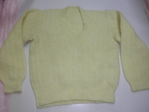 八九十年代女孩毛衣手工编织腈纶毛衣影视服装道具（很新158高