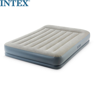 原装正品INTEX豪华条纹单人加厚充气床垫双人双层气垫床内置电泵
