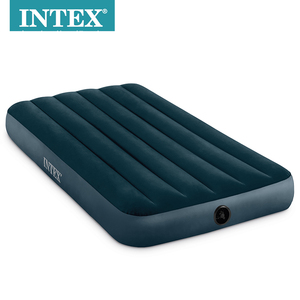 包邮原装正品INTEX豪华线拉植绒单人充气床垫双人气垫床野营加厚