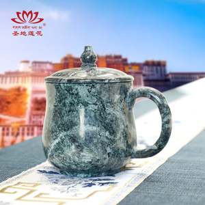 西藏墨脱天然皂石水杯泡茶杯子个人专用高档功夫茶杯办公杯礼盒装