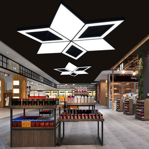 led创意造型吊灯展厅会议办公室健身房商场超市拼接菱形定制灯具