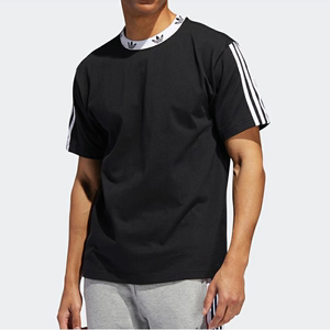 Adidas阿迪达斯/三叶草 正品男子 领口串标运动休闲短袖T恤ED5609