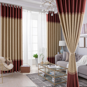 窗帘北欧简约网红款遮光遮阳布印花客厅卧室飘窗纱免打孔安装简易