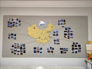 毛毯地图情侣旅游打卡照片墙diy旅行足迹图片墙贴装饰背景板