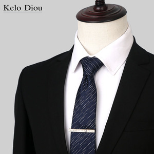 7厘米韩版男士领带 蓝色西装商务职业正装工作应聘开会青年人百搭