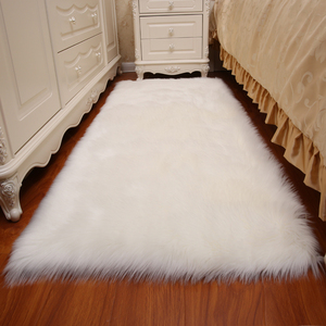 高品质仿羊毛地毯欧式沙发垫卧室床边皮毛一体地毯羊皮坐垫整张