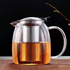 玻璃泡茶壶耐高温加厚泡茶器过滤耐热家用玻璃水壶大小容量花茶壶