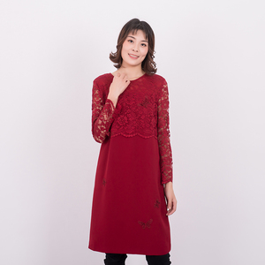 HONRN/红人专柜正品秋季女装长袖圆领H型连衣裙商场同款HD33OL569