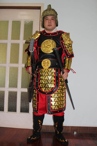 上海服装出租 古代将军盔甲 岳飞卢布 战士武神战甲 盔甲服装租赁