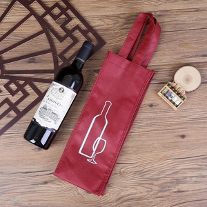加厚红酒无纺布袋礼品手提袋加厚葡萄酒单双只袋可定制印logo