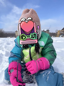 出口儿童滑雪手套防水男女童冬季保暖小孩玩雪防雪加长绒里保暖