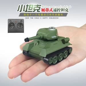 迷你充电遥控坦克履带微型越野战车儿童小汽车模型宠物逗猫狗玩具