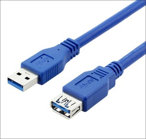 适用于USB3.0数据线电脑公对母半包 AM-AF线材高速传输USB延长线