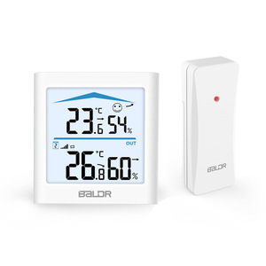 家用无线电子温湿度计室内外温度表舒适度磁吸带人体感应背光包邮