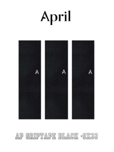 April新款进口黑色简约logo专业滑板砂纸