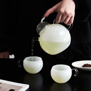 莫语 可加热玻璃壶 茶具设计师款玻璃高硼硅水壶套装 茶壶玻璃杯