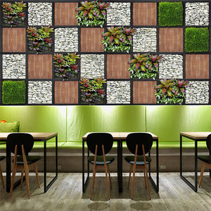 仿真草坪壁纸养生馆酒吧餐厅水果店花草绿植装饰绿色植物背景墙纸