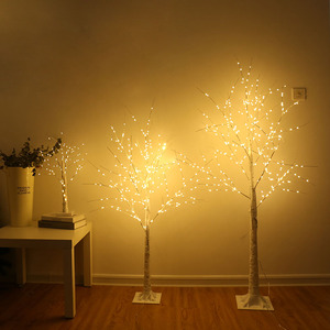 LED发光树萤火虫灯房间森系装饰北欧风浪漫布置白桦树灯落地1.8米