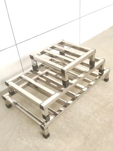 不锈钢单层一层置物架放米面防潮垫高加厚底座厨房落地可移动支架
