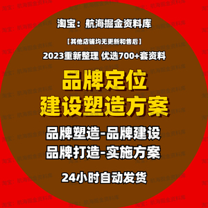 品牌定位建设塑造实施方案企业营销管理战略规划培训案例PPT课件