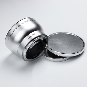 0.5X 37mm 单反微单 通用银色广角镜头 带微距镜附加镜头 金属盖