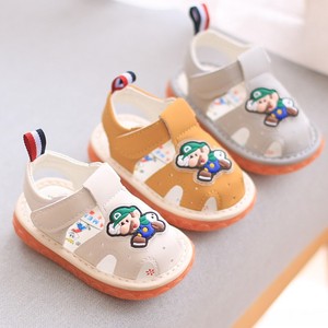 宝宝包头叫叫凉鞋夏男女童鞋0-2岁婴幼儿男宝宝有响声软底学步鞋