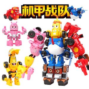 爆笑虫子机甲战队变形机器人玩具黄小憨独角仙五合体玩偶摆件儿童