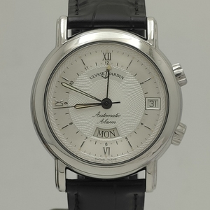 已售雅典UlysseNardin手表二手正品黑白盘日历自动机械男瑞士腕表